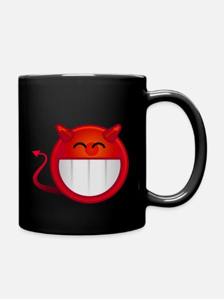 Smiley - Tasse einfarbig - Schwarz