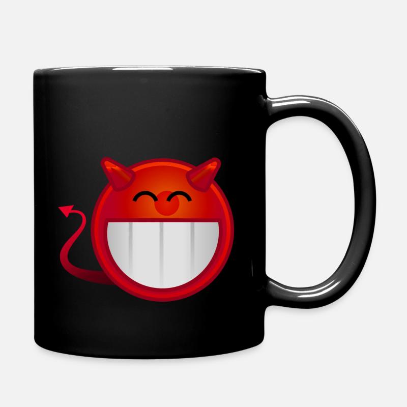 Smiley - Tasse einfarbig - Schwarz