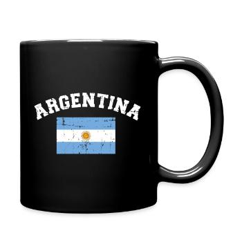 Argentinien - Tasse einfarbig - Schwarz - Rechts