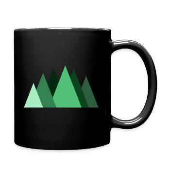 triangle forest - Tasse einfarbig - Schwarz - Rechts