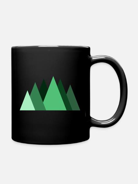 triangle forest - Tasse einfarbig - Schwarz