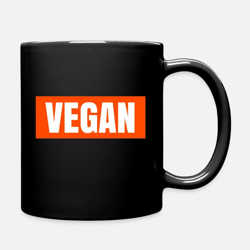 Vegan - Tasse einfarbig - Schwarz