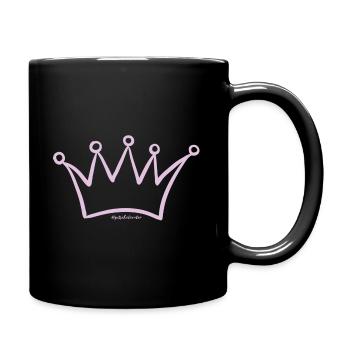 Couronne - rose - Mug uni - noir - Droite