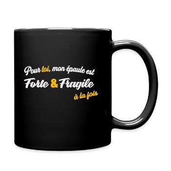 Une épaule forte et fragile à la fois St Valentin - Mug uni - noir - Droite