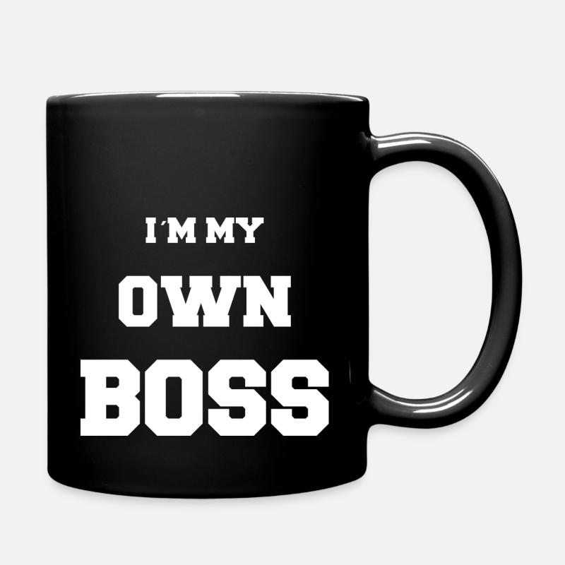 I m my own boss - Full Colour Mug - black