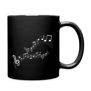 Music Scores Music Musician Sheet Music Sheet Notes - Full Colour Mug - black - Right
