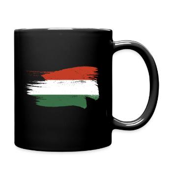 Ungarn Flagge Ungarische Fahne Balaton Hungary - Tasse einfarbig - Schwarz - Rechts