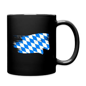 Bavaria Flag Used Look Bavarian Flag Vintage - Full Colour Mug - black - Right