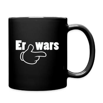 Er wars Partnershirt Geschwister Zwillinge - Tasse einfarbig - Schwarz - Rechts