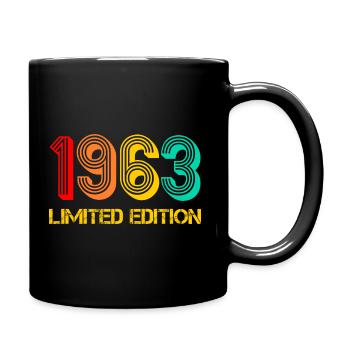 Limited Edition 1963 Geburtsjahr Mann Geschenkidee - Tasse einfarbig - Schwarz - Rechts