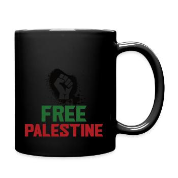 Free Palestine Faust - Full Colour Mug - black - Right