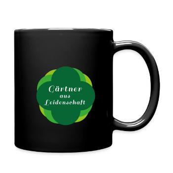 gärtner aus leidenschaft, gärtner, blumen,grün - Tasse einfarbig - Schwarz - Rechts