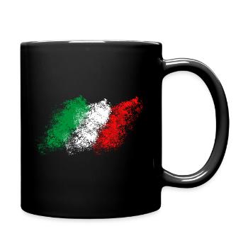 Italien Flagge Fahne Vintage - Tasse einfarbig - Schwarz - Rechts