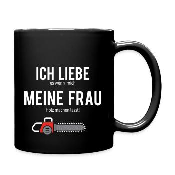 Meister Maler Elektriker Schlosser Mann outfit - Tasse einfarbig - Schwarz - Rechts