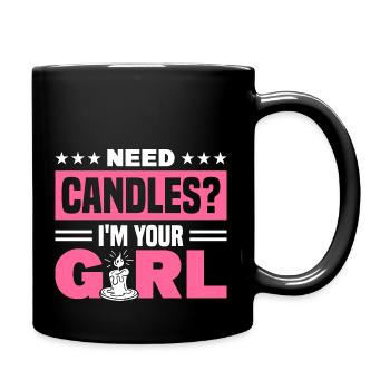 Bougies bougies amateurs de fabrication de bougies cadeau - Mug uni - noir - Droite