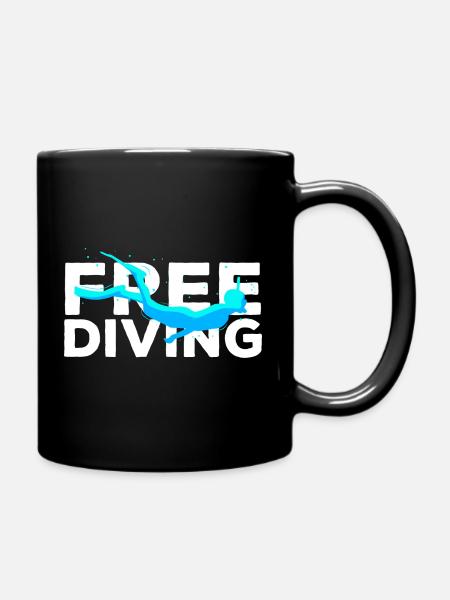 Apnoetauchen Freitaucher Tauchen Taucher Geschenk - Tasse einfarbig - Schwarz