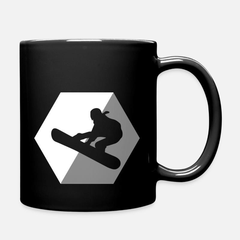 Snowboard Snowboarder - Tasse einfarbig - Schwarz