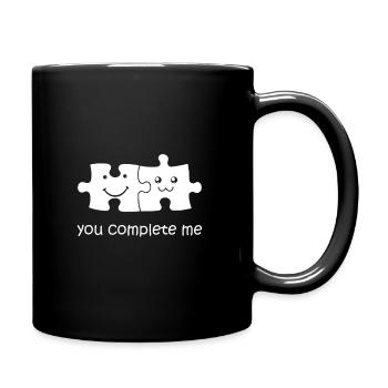 You Complete Me Partner Partner Best Friends - Full Colour Mug - black - Right