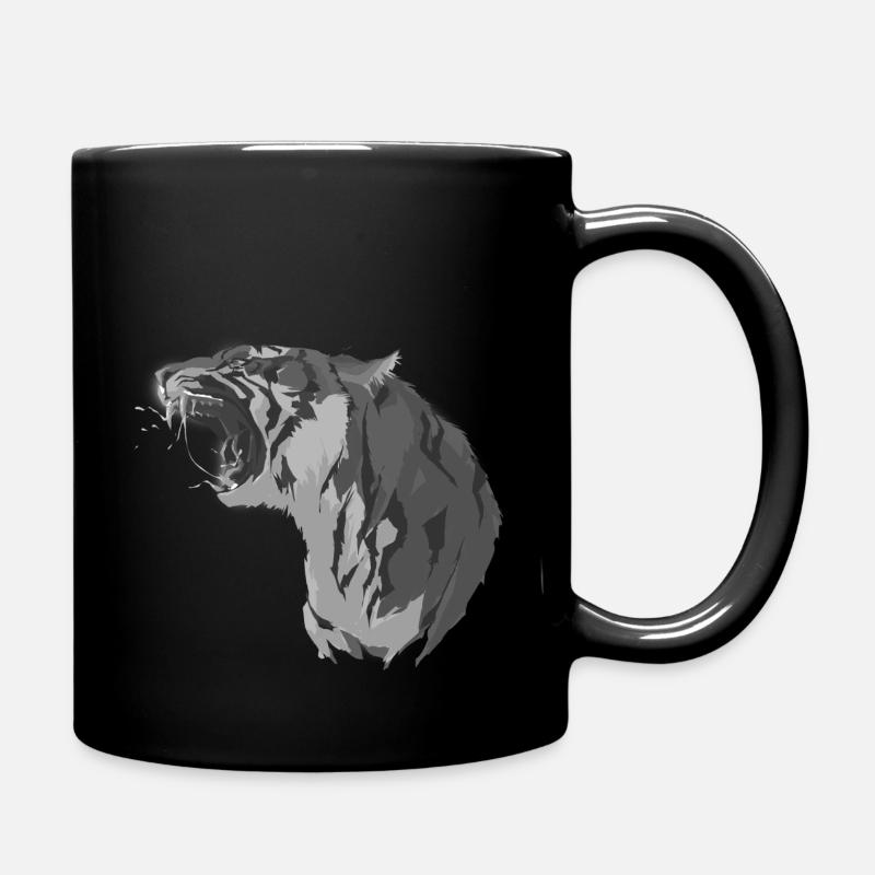 tiger head - Tasse einfarbig - Schwarz