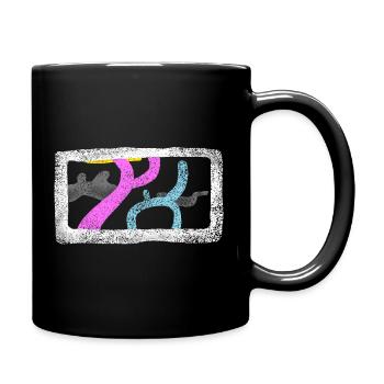 Landschaft Modern - Japan Farben - Tasse einfarbig - Schwarz - Rechts