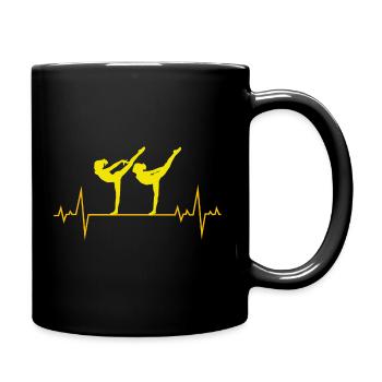Gymnastique Artistique Gymnaste Heartbeat - Mug uni - noir - Droite