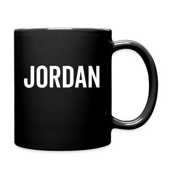 Jordan Custom Name Schriftart Text Geburtstag - Tasse einfarbig - Schwarz - Rechts