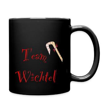 Team Wichtel - Tasse einfarbig - Schwarz - Rechts