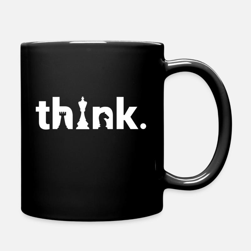 Tshirt noir Jeu d'échecs : think - Mug uni - noir