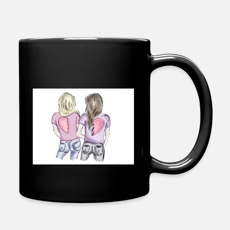 Freundinnen - Tasse einfarbig - Schwarz