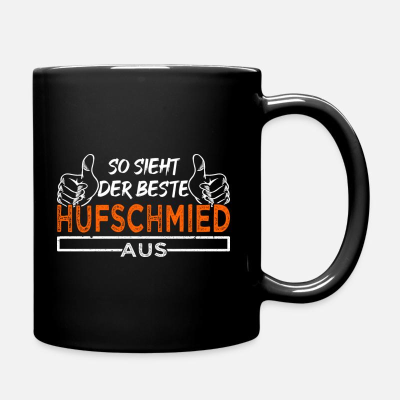 Hufschmied Pferd Reiterin Westernreiten - Tasse einfarbig - Schwarz