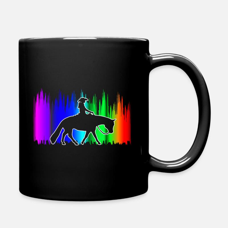 Westernreiten Westernreiter Pferdeliebhaber - Tasse einfarbig - Schwarz