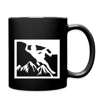 Bouldern Klettern Climbing Wandern - Tasse einfarbig - Schwarz - Rechts