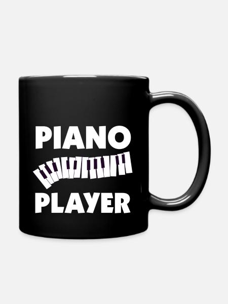 Piano Player - Full Colour Mug - black