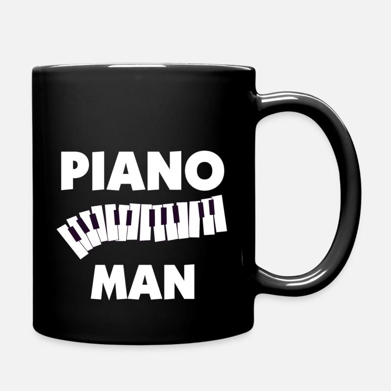 Piano Man - Tasse einfarbig - Schwarz