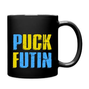 Ukraine | Puck Futin | Fuck Putin | Anti Putin - Tasse einfarbig - Schwarz - Rechts