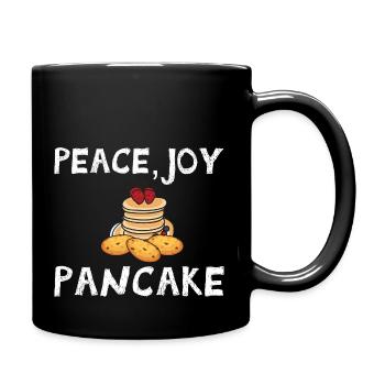 peace joy pancake cake baking Friede Fun T-Shirt - Full Colour Mug - black - Right