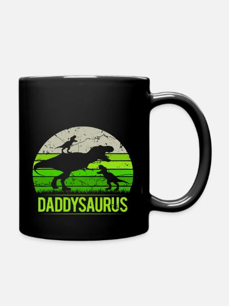 Daddysaurus T-Shirt - T-Rex für Väter! - Tasse einfarbig - Schwarz