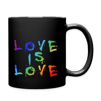 Lovi is Love LGBTQ - Full Colour Mug - black - Right