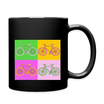 Vélo en couleurs - Mug uni - noir - Droite