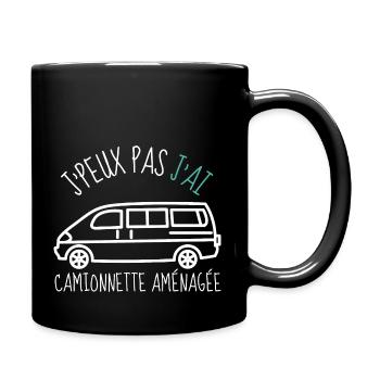 j peux pas j ai camionnette aménagée - Mug uni - noir - Droite