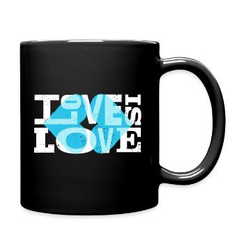 L’amour est l’amour pour les chemises noires - Mug uni - noir - Droite