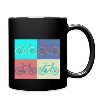 Vélo en couleurs 02 - Mug uni - noir - Droite