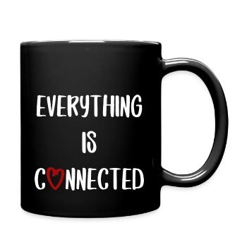 everything is connected liebe Verbindung Beziehung - Tasse einfarbig - Schwarz - Rechts