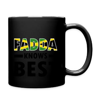 Jamaica t shirt, Fadda Knows Best Fathers Day - Full Colour Mug - black - Right