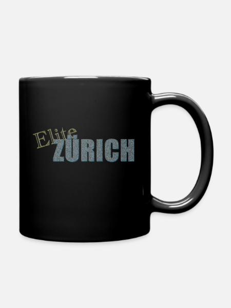 Elite ZÜRICH - Tasse einfarbig - Schwarz