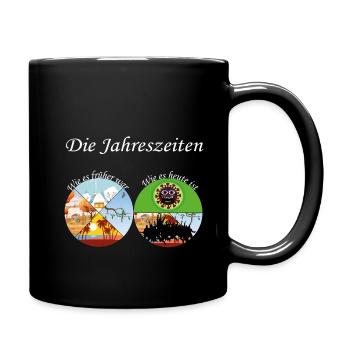 Die Covid Saison - Tasse einfarbig - Schwarz - Rechts