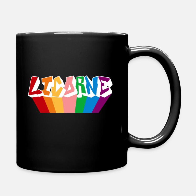 licorne couleurs arc en ciel espace - Mug uni - noir