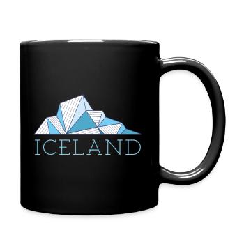Island Eisberg Eisscholle Iceland Gletscher - Tasse einfarbig - Schwarz - Rechts