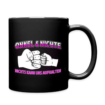Onkel & Nichte Nichts Kann Uns Aufhalten Onkel - Tasse einfarbig - Schwarz - Rechts