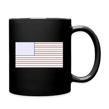 USA flag - Tasse einfarbig - Schwarz - Rechts